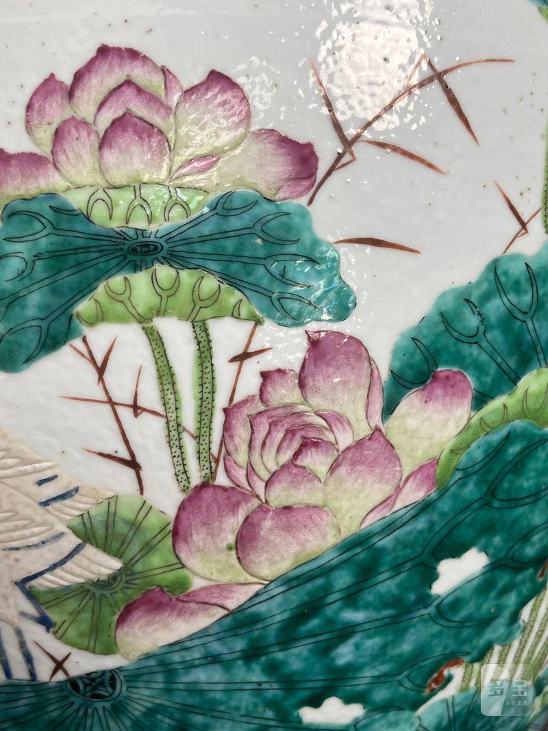 清光绪  “大雅斋”粉彩“一路连科”纹缸（税） - 图17